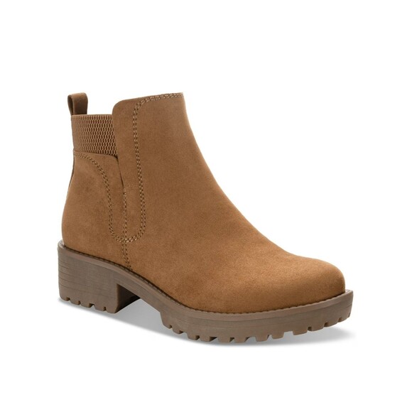 Sun + Stone Shoes - Sun Stone Womens 10 M Bran Brown Kandy Ankle Booties DISPLAY RH0